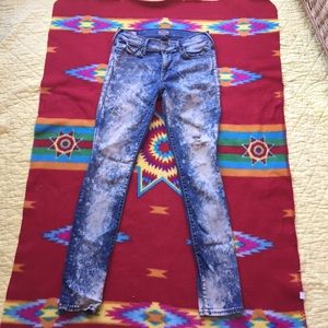 True Religion Halle TieDye Distressed Skinny Jeans